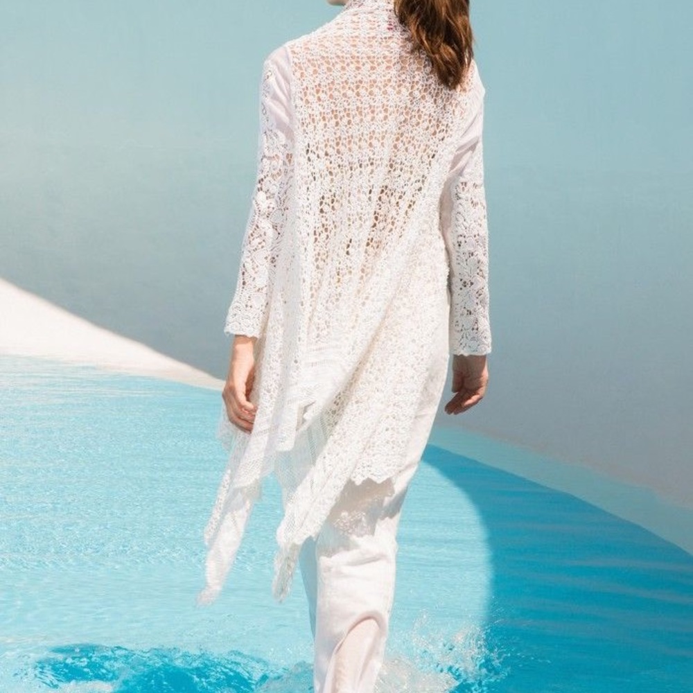 JOHNNY WAS swirl Crochet jacket